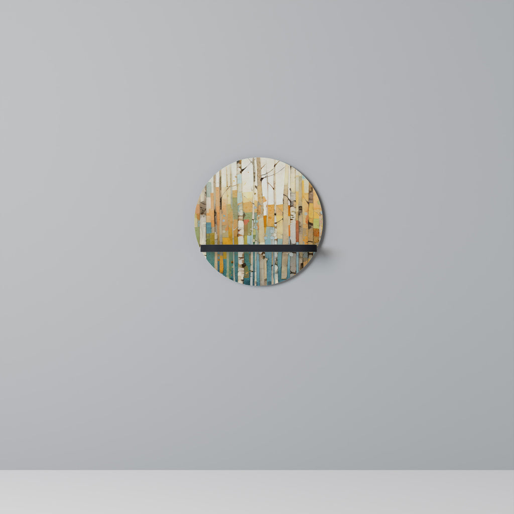 BIRCH KALEIDOSCOPE Prateleira Redonda Decorativa em Acabamento Preto