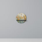 BIRCH KALEIDOSCOPE Prateleira Redonda Decorativa em Acabamento Preto