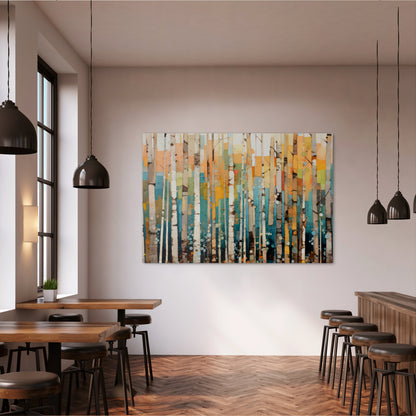 BIRCH KALEIDOSCOPE Horizontal Canvas Print