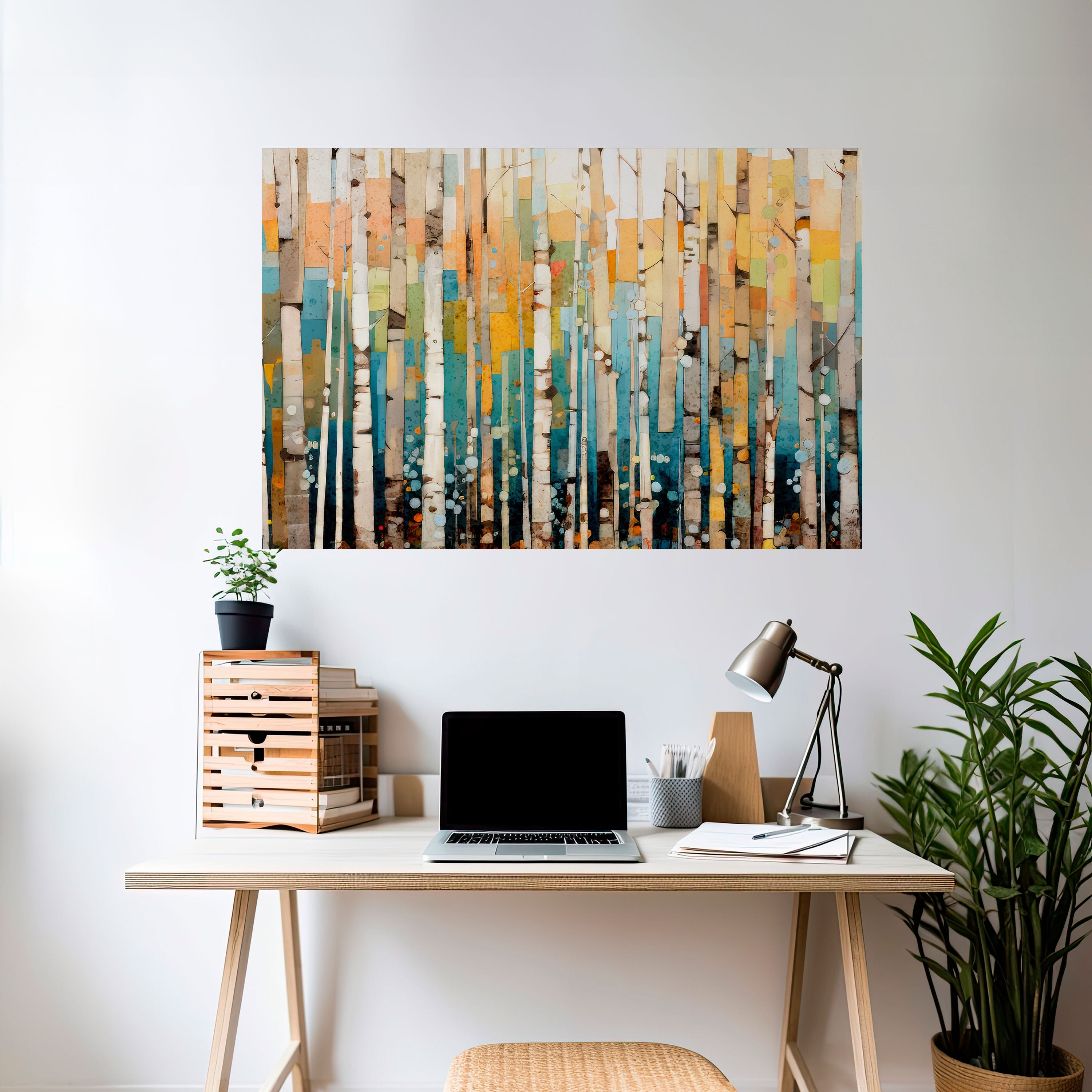 BIRCH KALEIDOSCOPE Peel and Stick Horizontal Poster