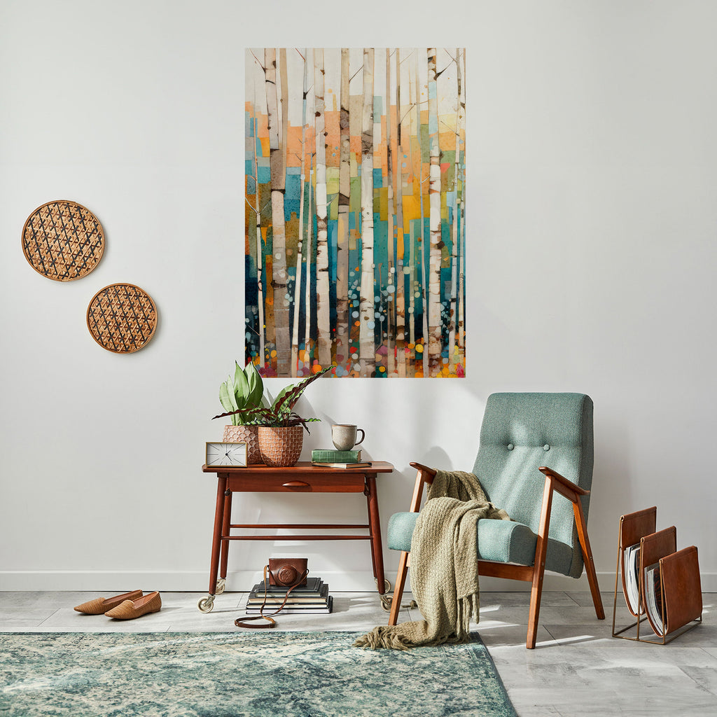 BIRCH KALEIDOSCOPE Poster Vertical Autocolante