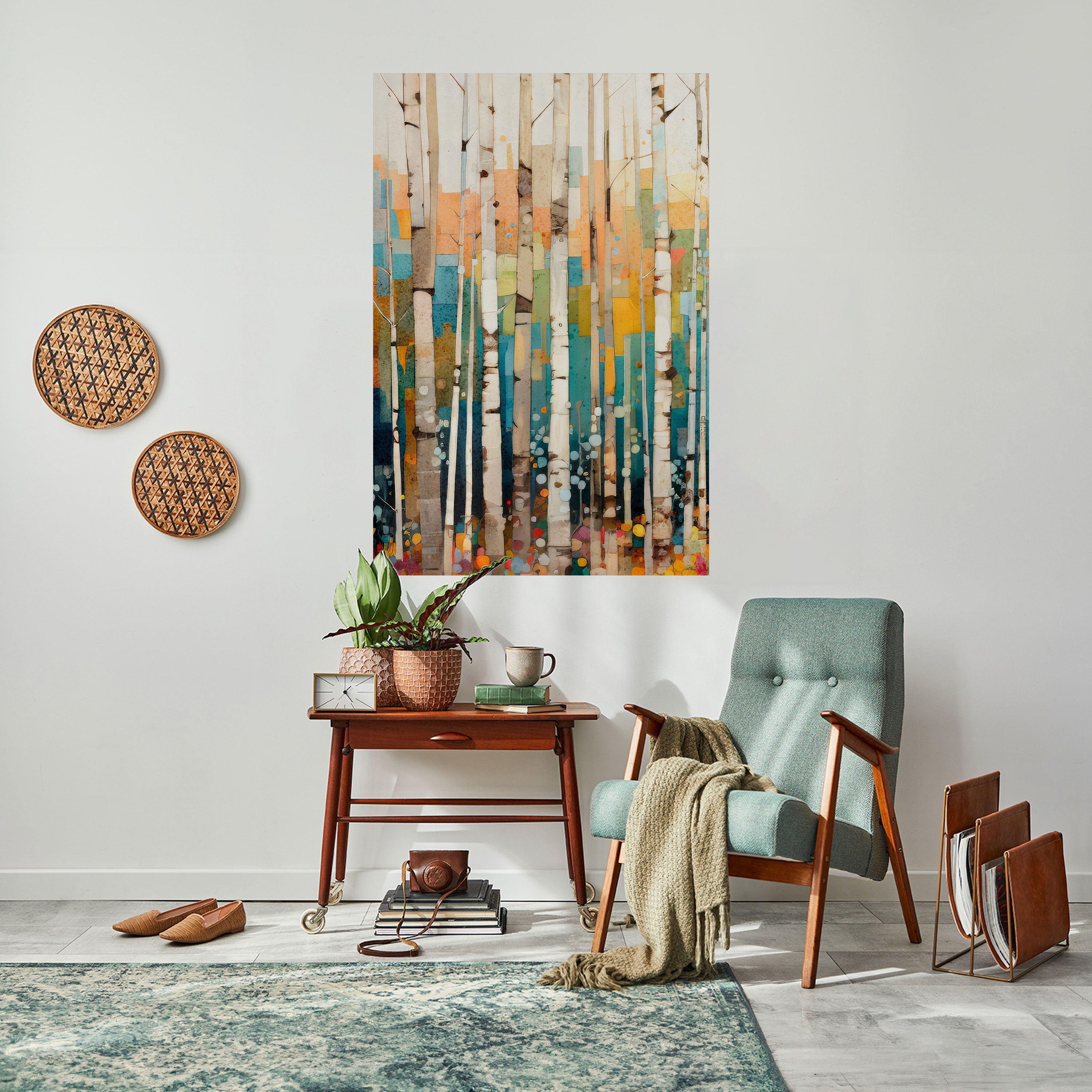 BIRCH KALEIDOSCOPE Poster Vertical Autocolante