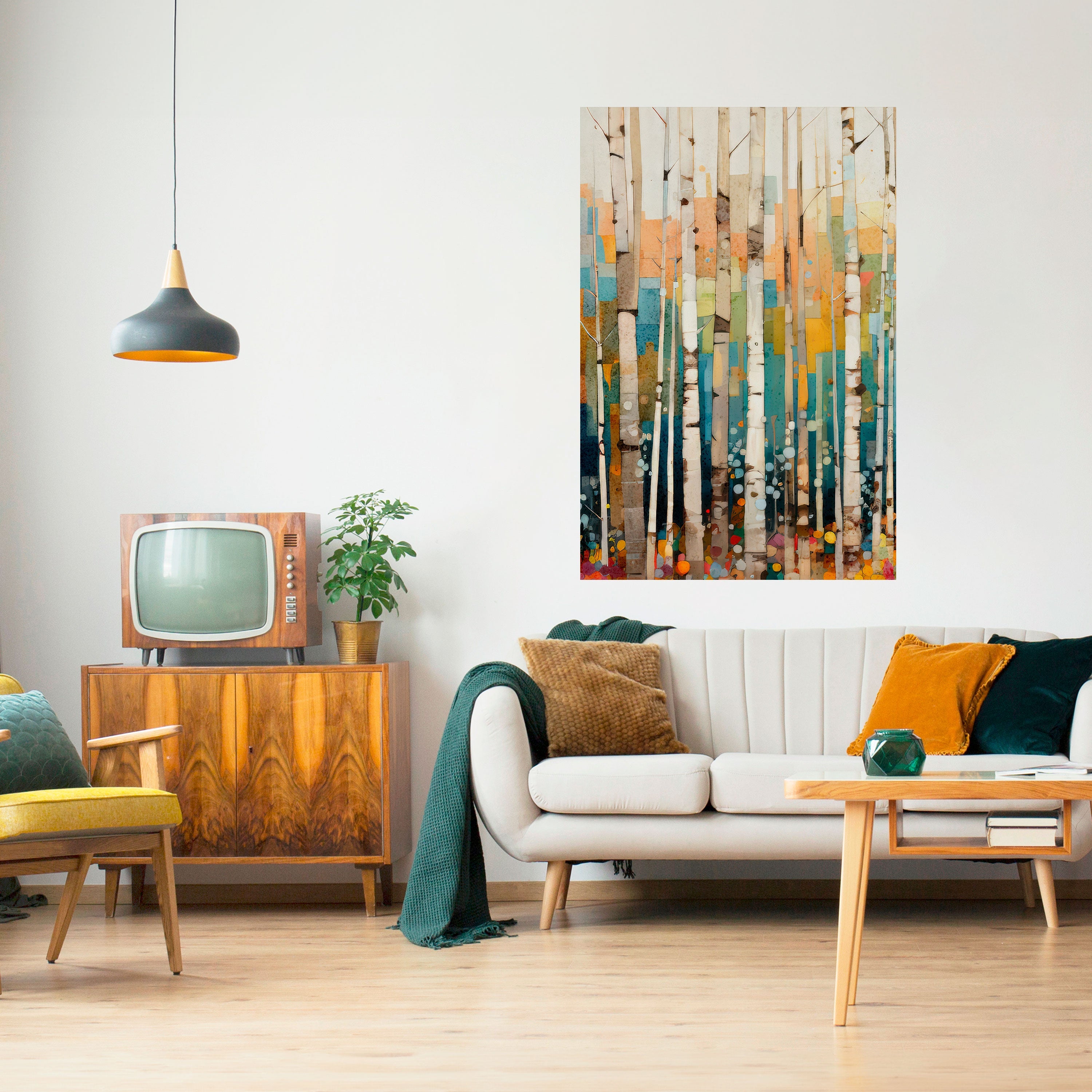 BIRCH KALEIDOSCOPE Poster Vertical Autocolante