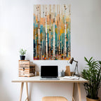 BIRCH KALEIDOSCOPE Poster Vertical Autocolante