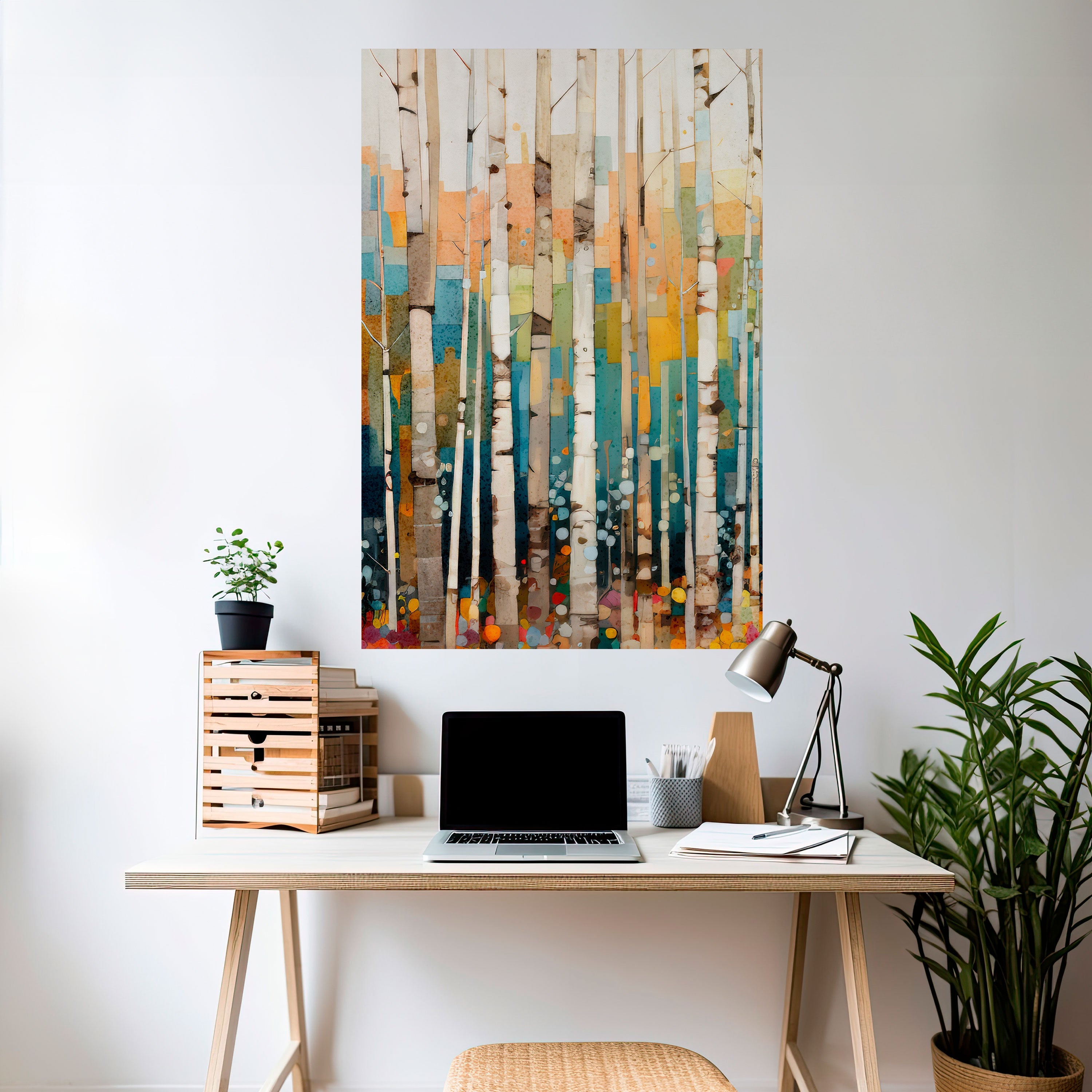 BIRCH KALEIDOSCOPE Poster Vertical Autocolante