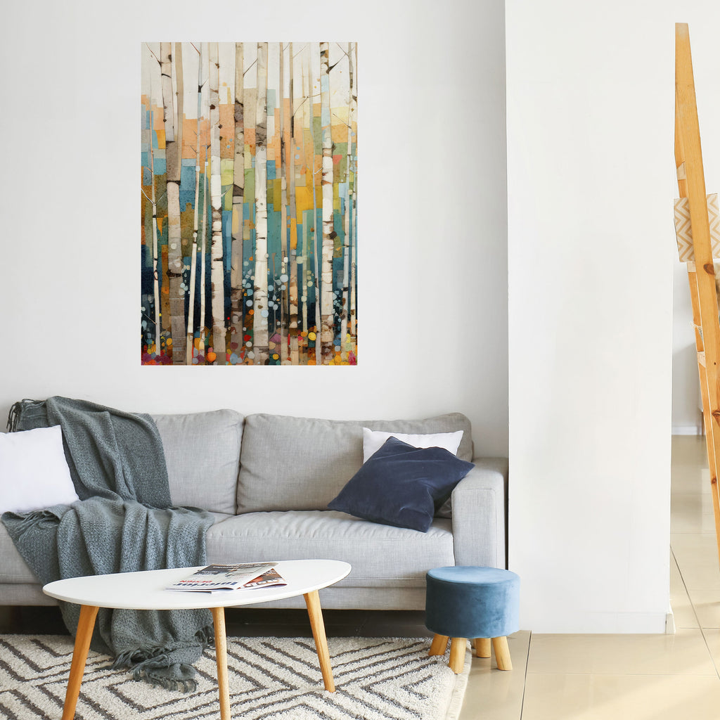 BIRCH KALEIDOSCOPE Poster Vertical Autocolante