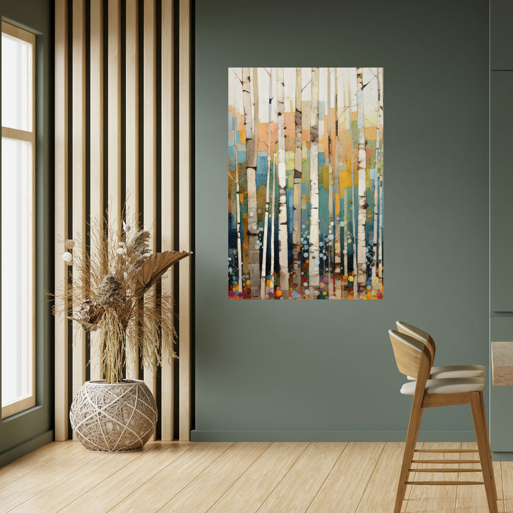 BIRCH KALEIDOSCOPE Poster Vertical Autocolante