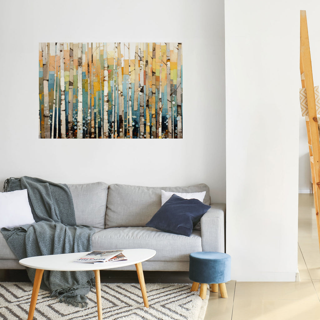 BIRCH KALEIDOSCOPE Peel and Stick Horizontal Poster