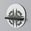 MONOCHROME NEXUS Prateleira Oval Decorativa em Acabamento Preto