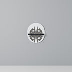 MONOCHROME NEXUS Prateleira Oval Decorativa em Acabamento Preto