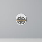 MONOCHROME NEXUS Prateleira Oval Decorativa em Efeito Carvalho