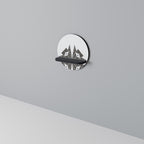 MONOCHROME NEXUS Prateleira Redonda Decorativa em Acabamento Preto