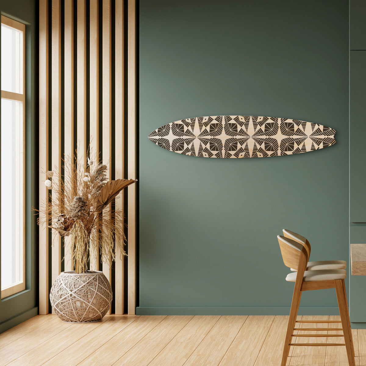 MONOCHROME NEXUS Painel Decorativo Prancha de Surf