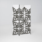 MONOCHROME NEXUS Decorative 3-Panel Room Divider