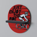 ENJOY THE RIDE Prateleira Oval Decorativa em Acabamento Preto