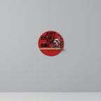 ENJOY THE RIDE Round Art Shelf In Oak Effect