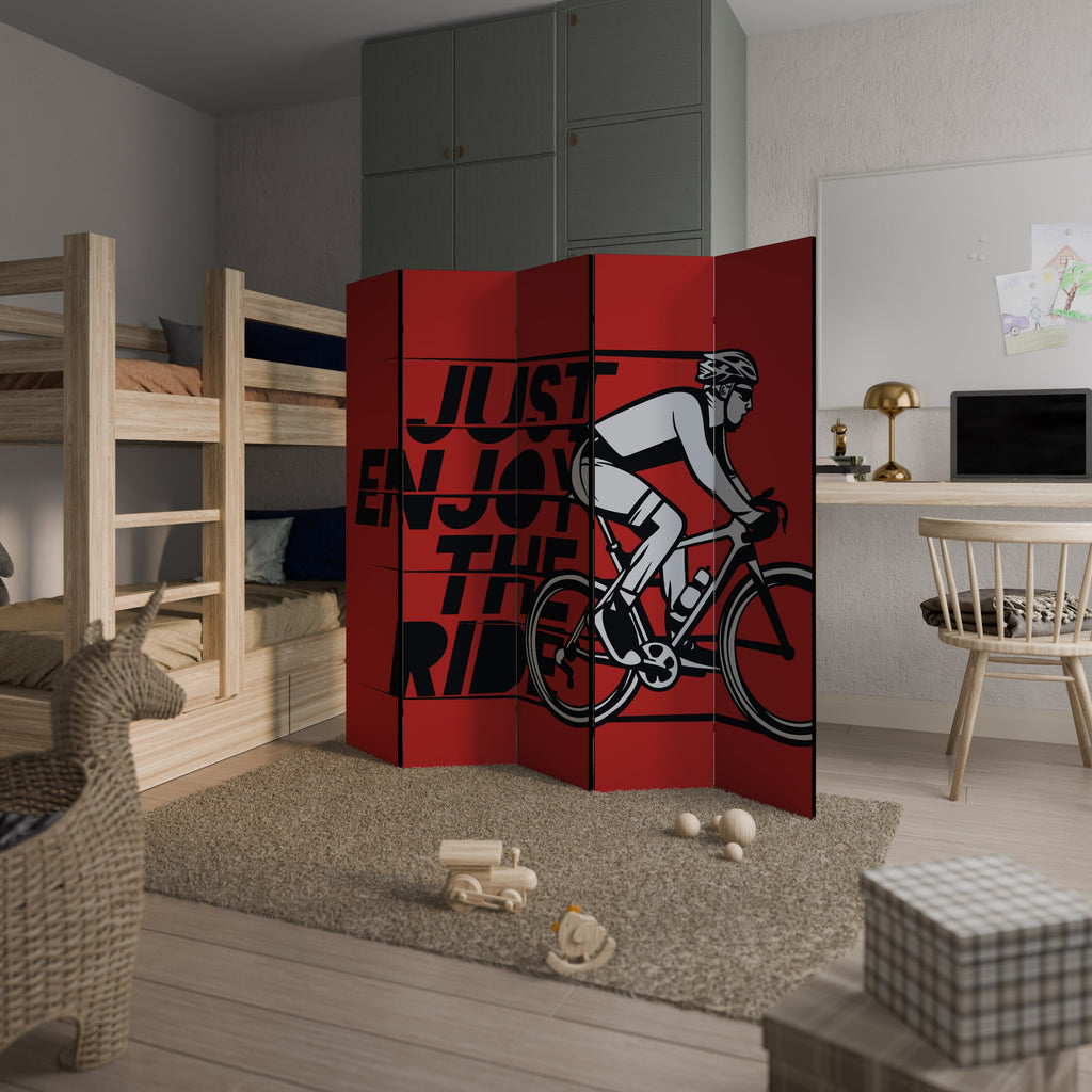 ENJOY THE RIDE Biombo Decorativo de 5 Painéis