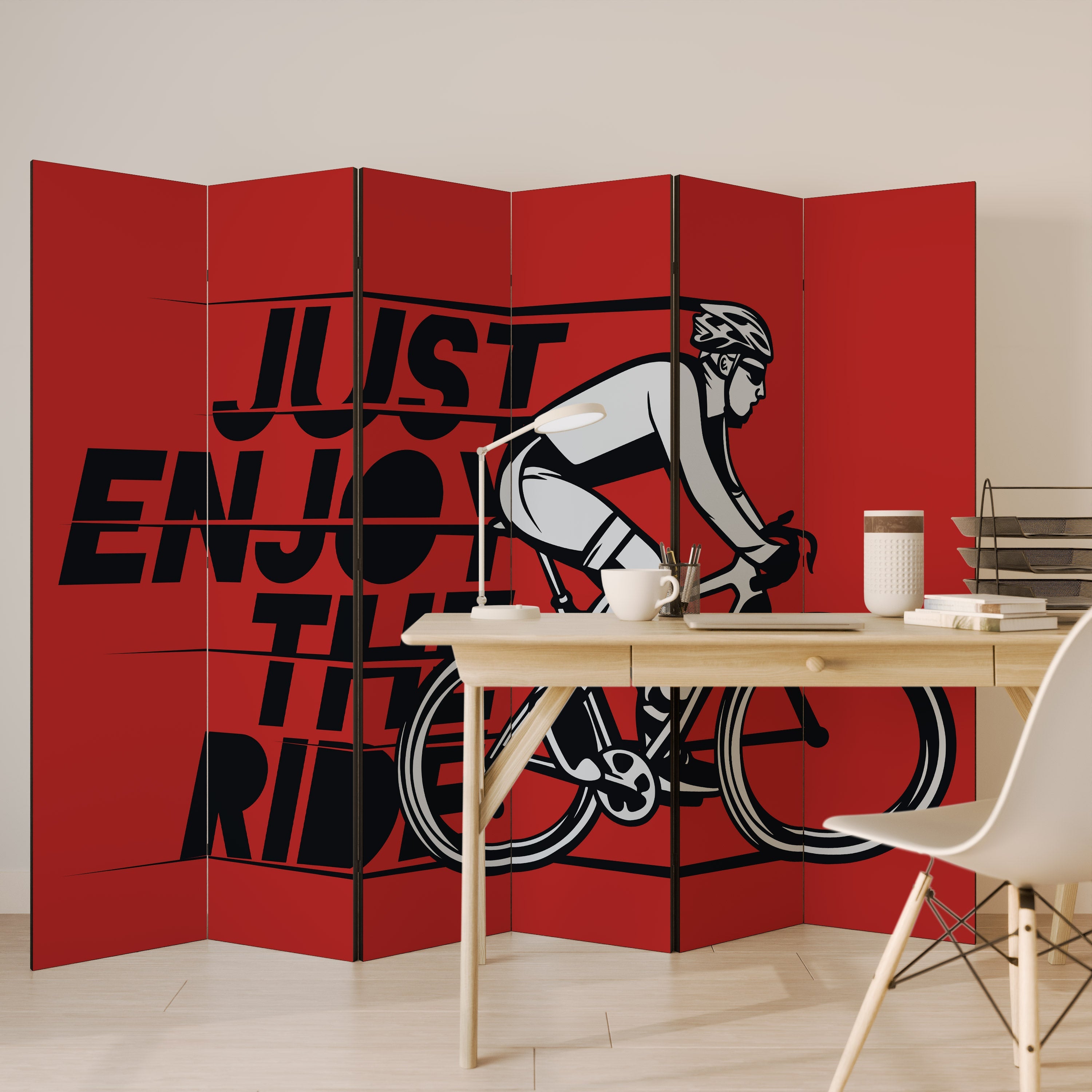 ENJOY THE RIDE Biombo Decorativo de 6 Painéis