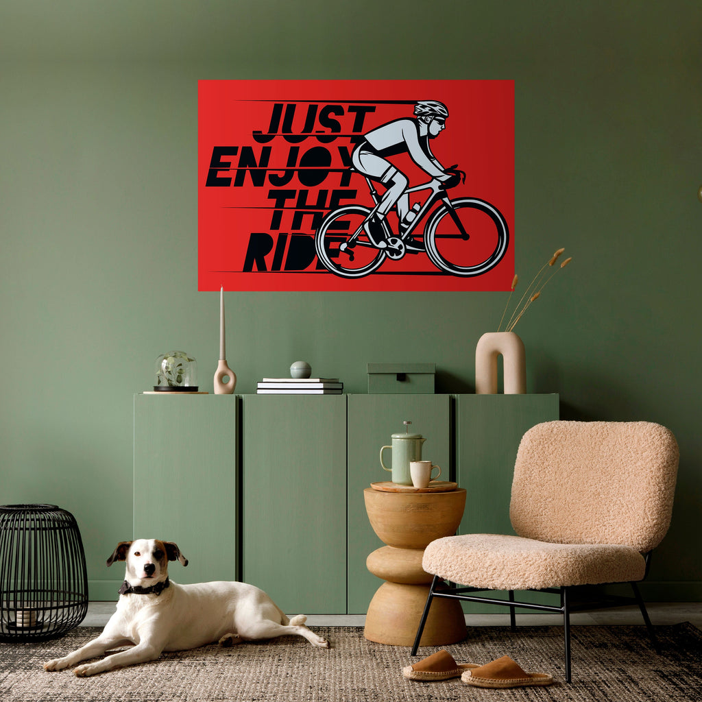 ENJOY THE RIDE Poster Horizontal Autocolante