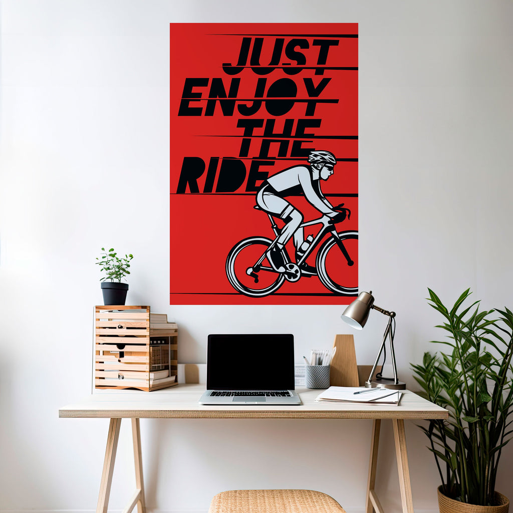 ENJOY THE RIDE Poster Vertical Autocolante