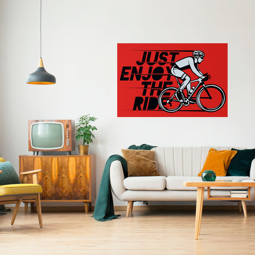 ENJOY THE RIDE Poster Horizontal Autocolante