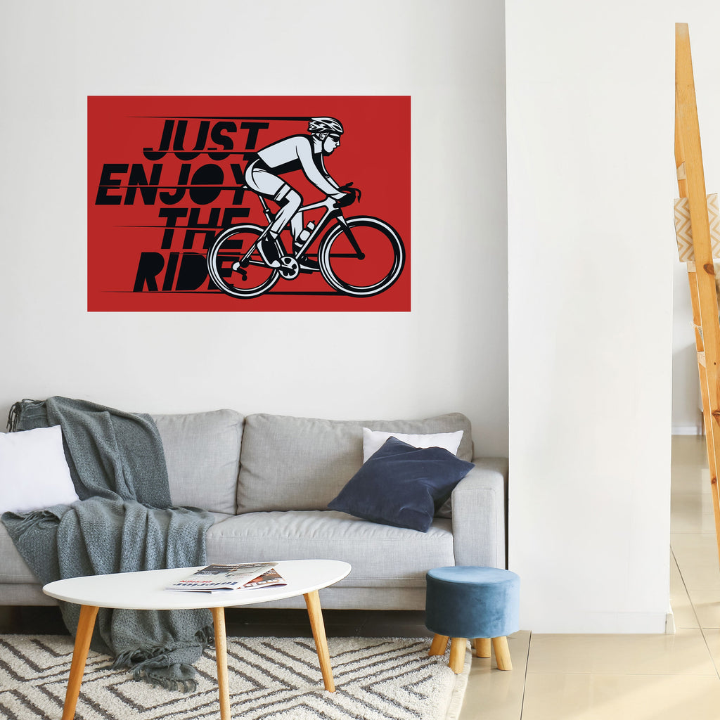 ENJOY THE RIDE Poster Horizontal Autocolante