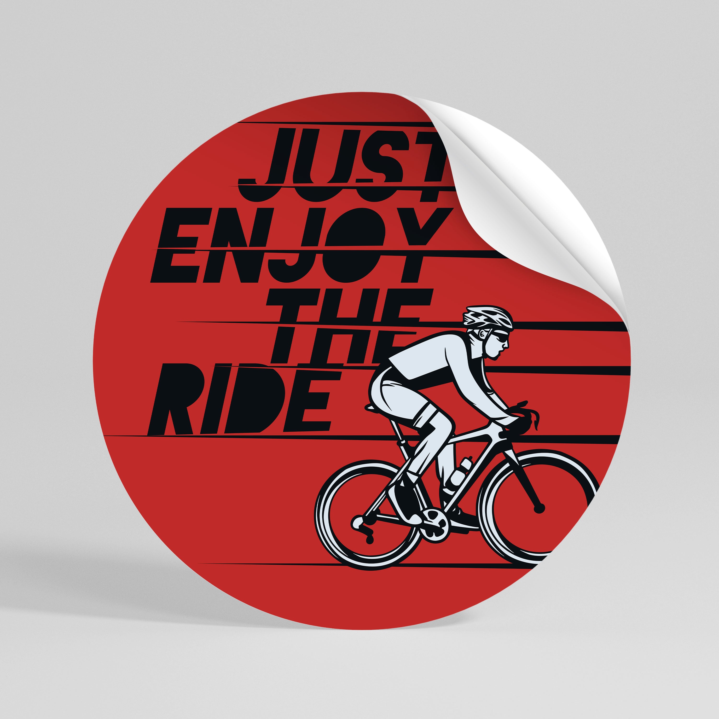 ENJOY THE RIDE - Autocolante Redondo Removível