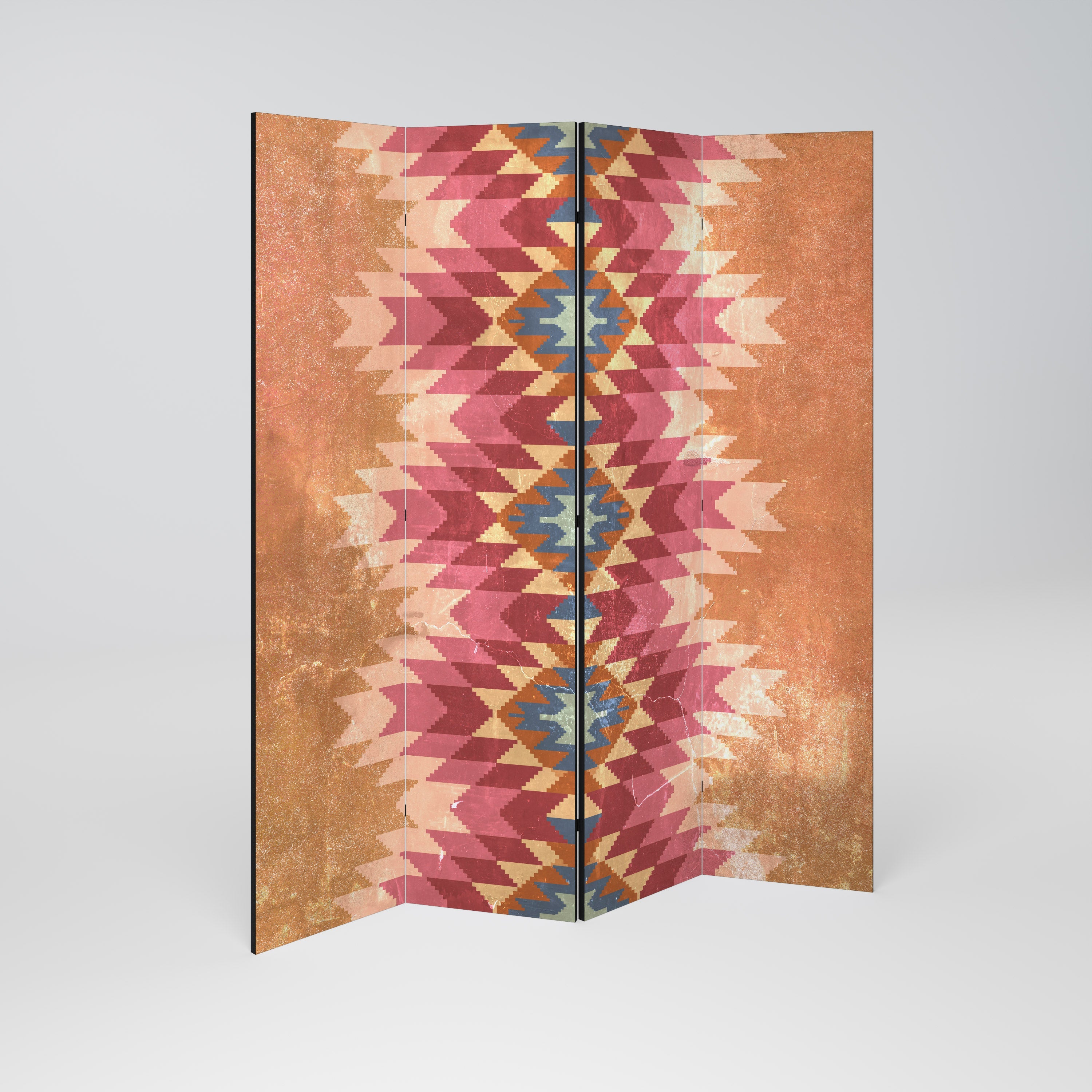 INDIAN FOLK Biombo Decorativo de 4 Painéis