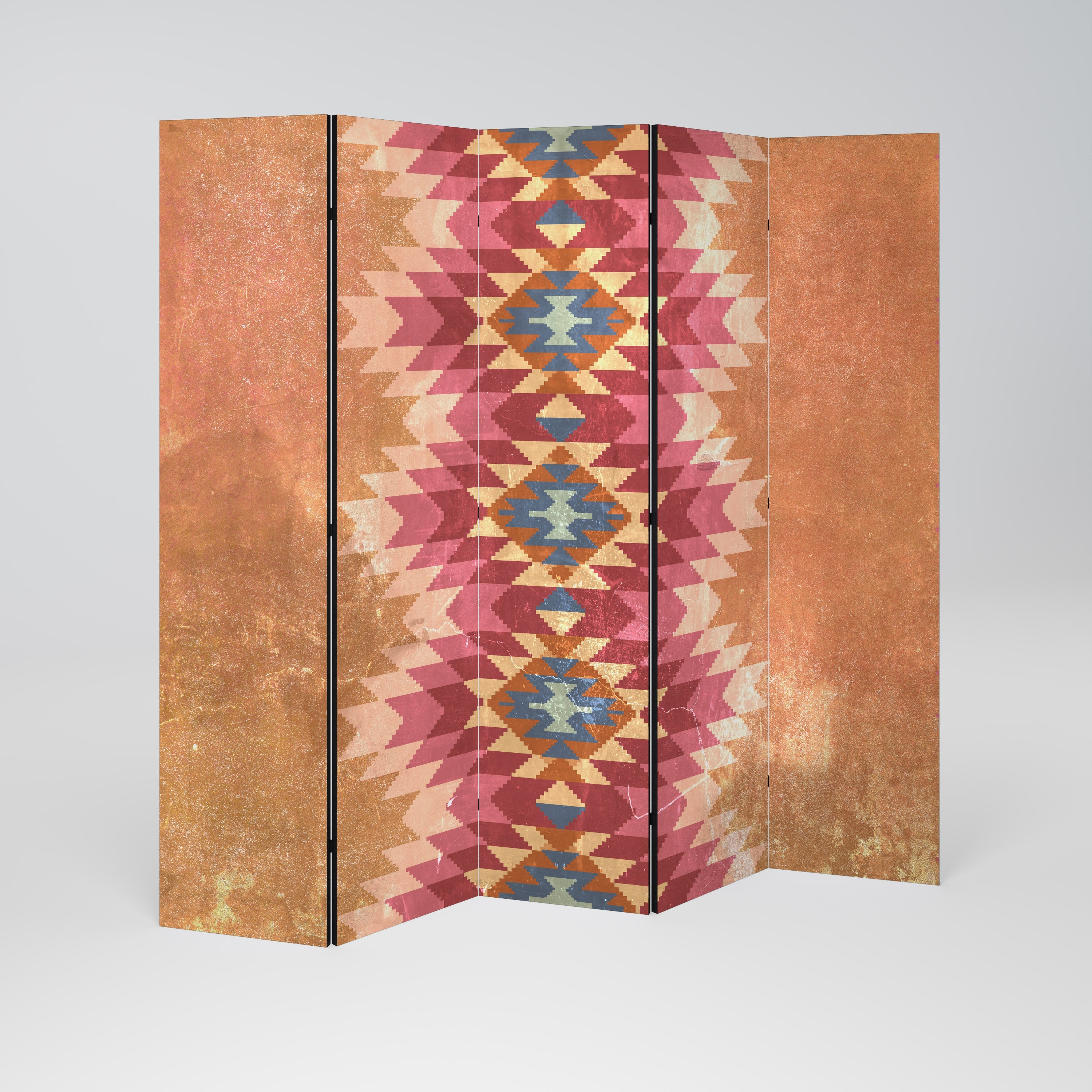 INDIAN FOLK Biombo Decorativo de 5 Painéis