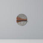 STRIPED TERRAIN Prateleira Oval Decorativa em Acabamento Preto