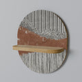 STRIPED TERRAIN Prateleira Oval Decorativa em Efeito Carvalho