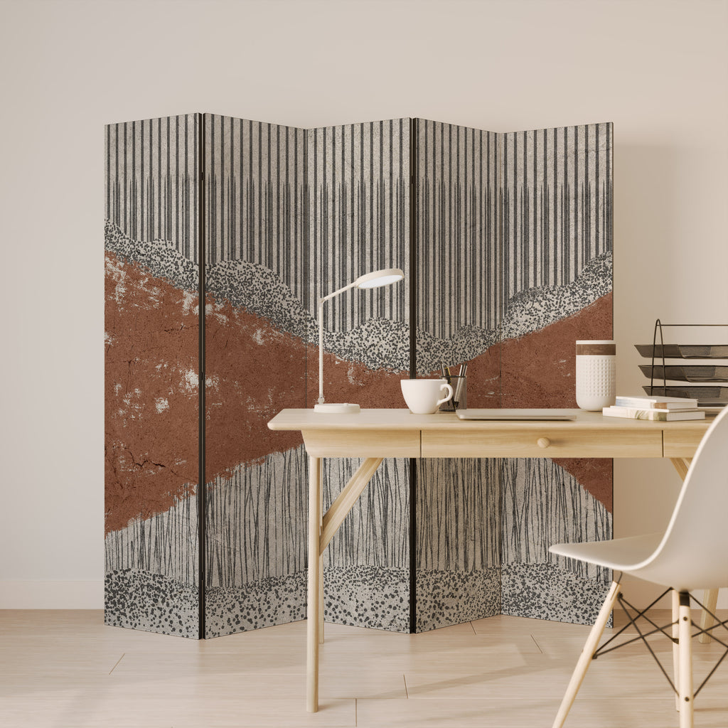STRIPED TERRAIN 5-Panel Room Divider