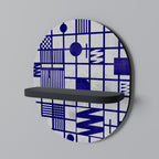 THE RIGHT PLACES Prateleira Oval Decorativa em Acabamento Preto