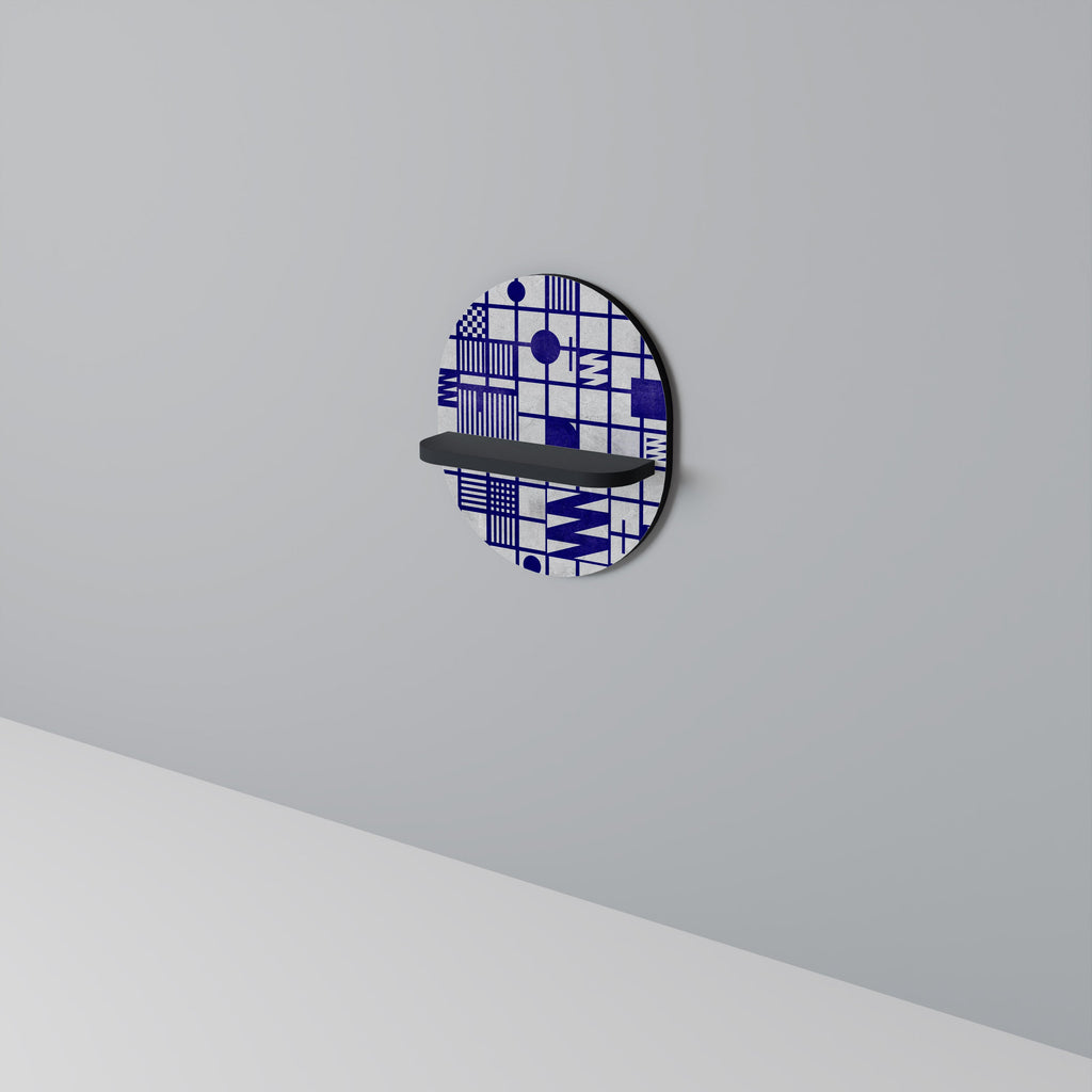 THE RIGHT PLACES Prateleira Oval Decorativa em Acabamento Preto