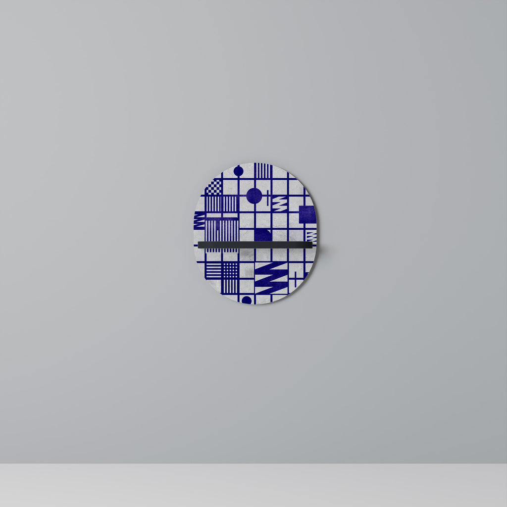 THE RIGHT PLACES Prateleira Oval Decorativa em Acabamento Preto