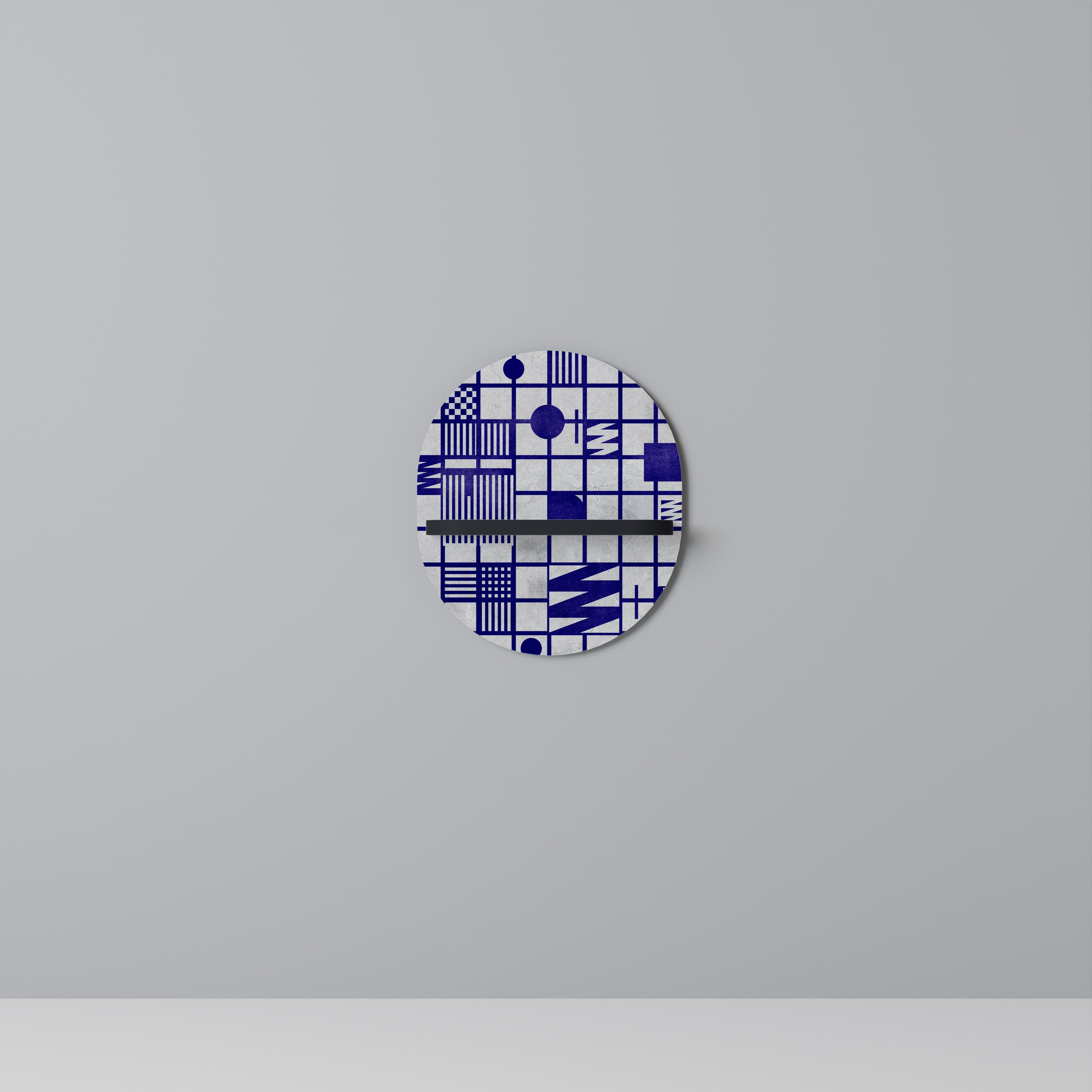 THE RIGHT PLACES Prateleira Oval Decorativa em Acabamento Preto