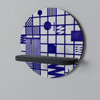 THE RIGHT PLACES Round Art Shelf In Black Finish