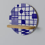 THE RIGHT PLACES Prateleira Redonda Decorativa em Efeito Carvalho