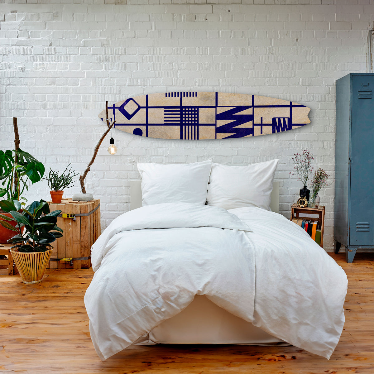 THE RIGHT PLACES Painel Decorativo Prancha de Surf