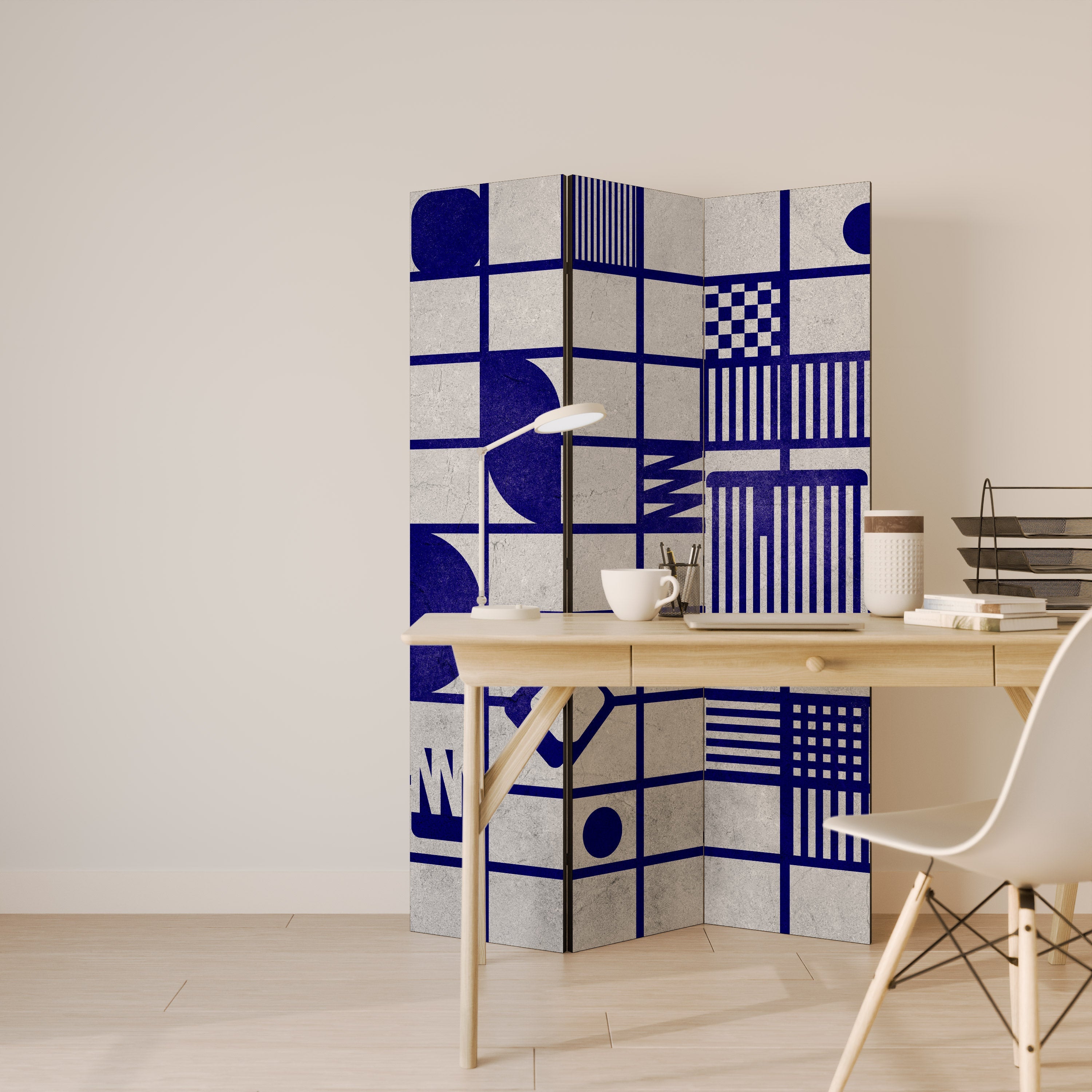 THE RIGHT PLACES Biombo Decorativo de 3 Painéis