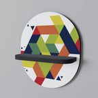 FUTURE SIGN Prateleira Oval Decorativa em Acabamento Preto