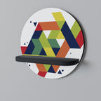 FUTURE SIGN Prateleira Redonda Decorativa em Acabamento Preto