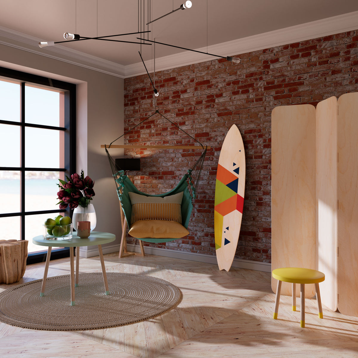 FUTURE SIGN Painel Decorativo Prancha de Surf