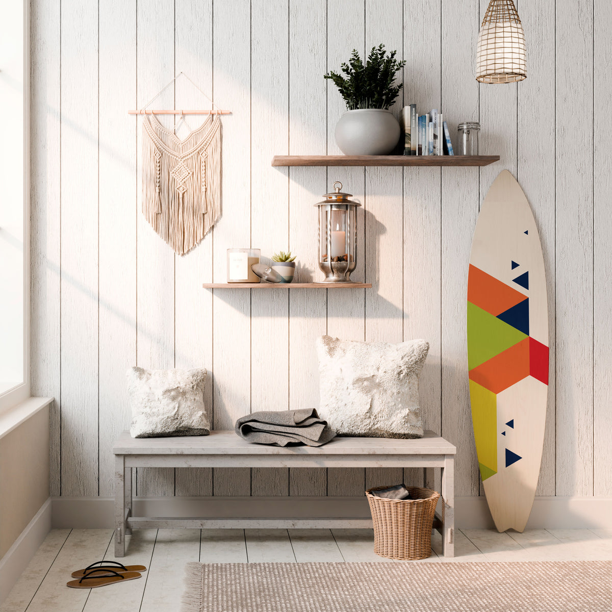 FUTURE SIGN Painel Decorativo Prancha de Surf