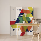 FUTURE SIGN Biombo Decorativo de 4 Painéis