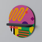 VIVID ART Prateleira Oval Decorativa em Acabamento Preto