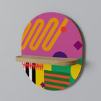 VIVID ART Prateleira Oval Decorativa em Efeito Carvalho