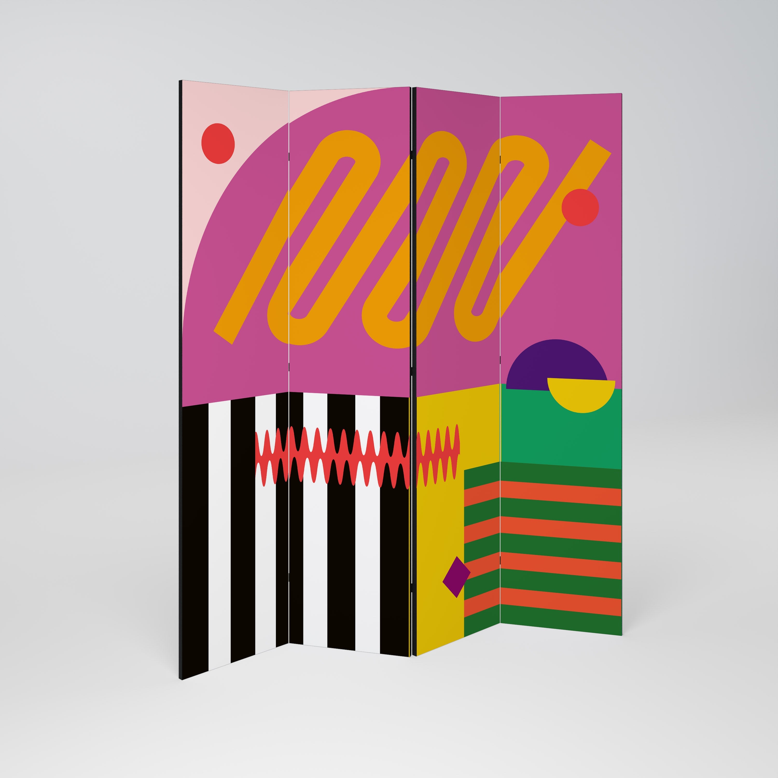 VIVID ART Biombo Decorativo de 4 Painéis