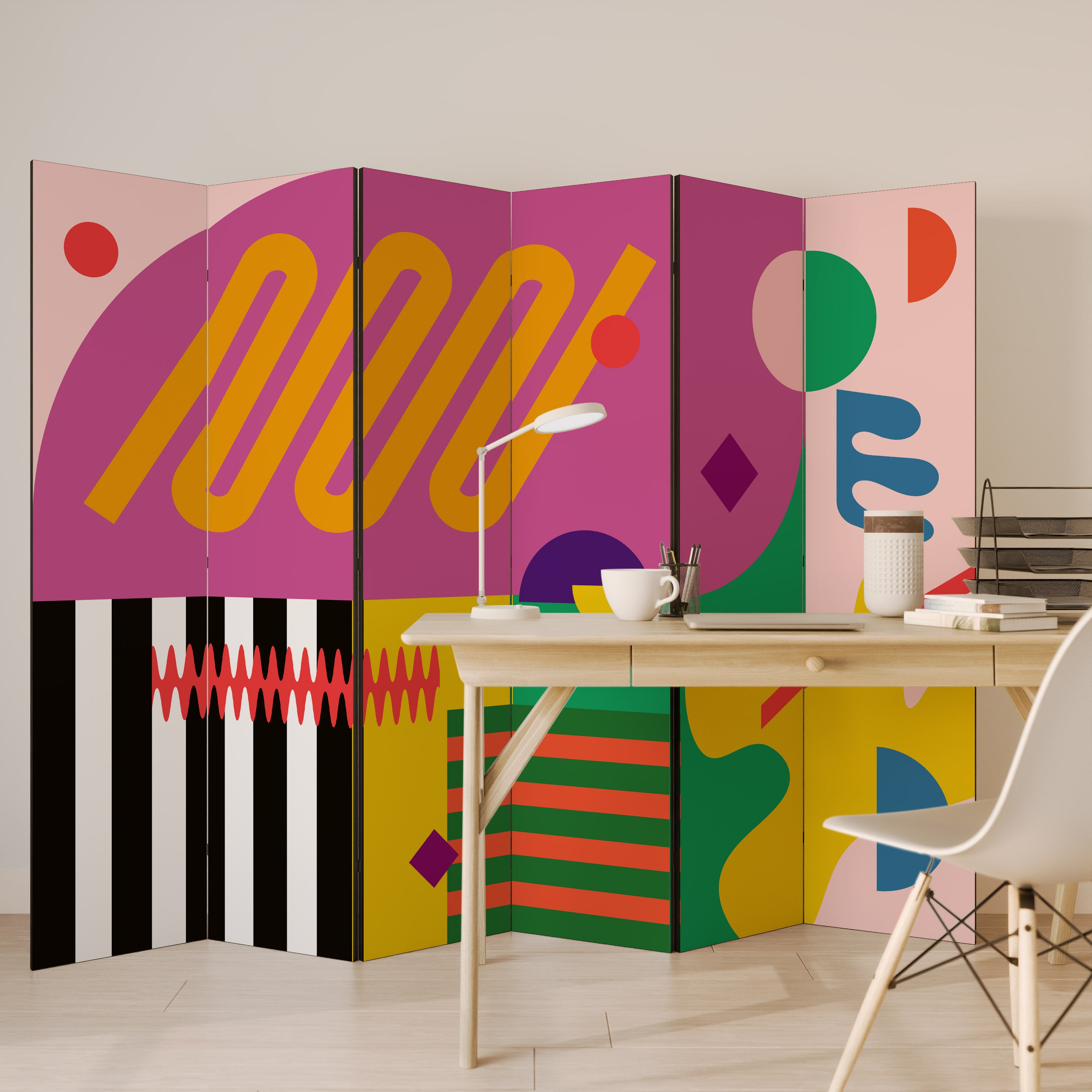 VIVID ART Biombo de 6 Painéis