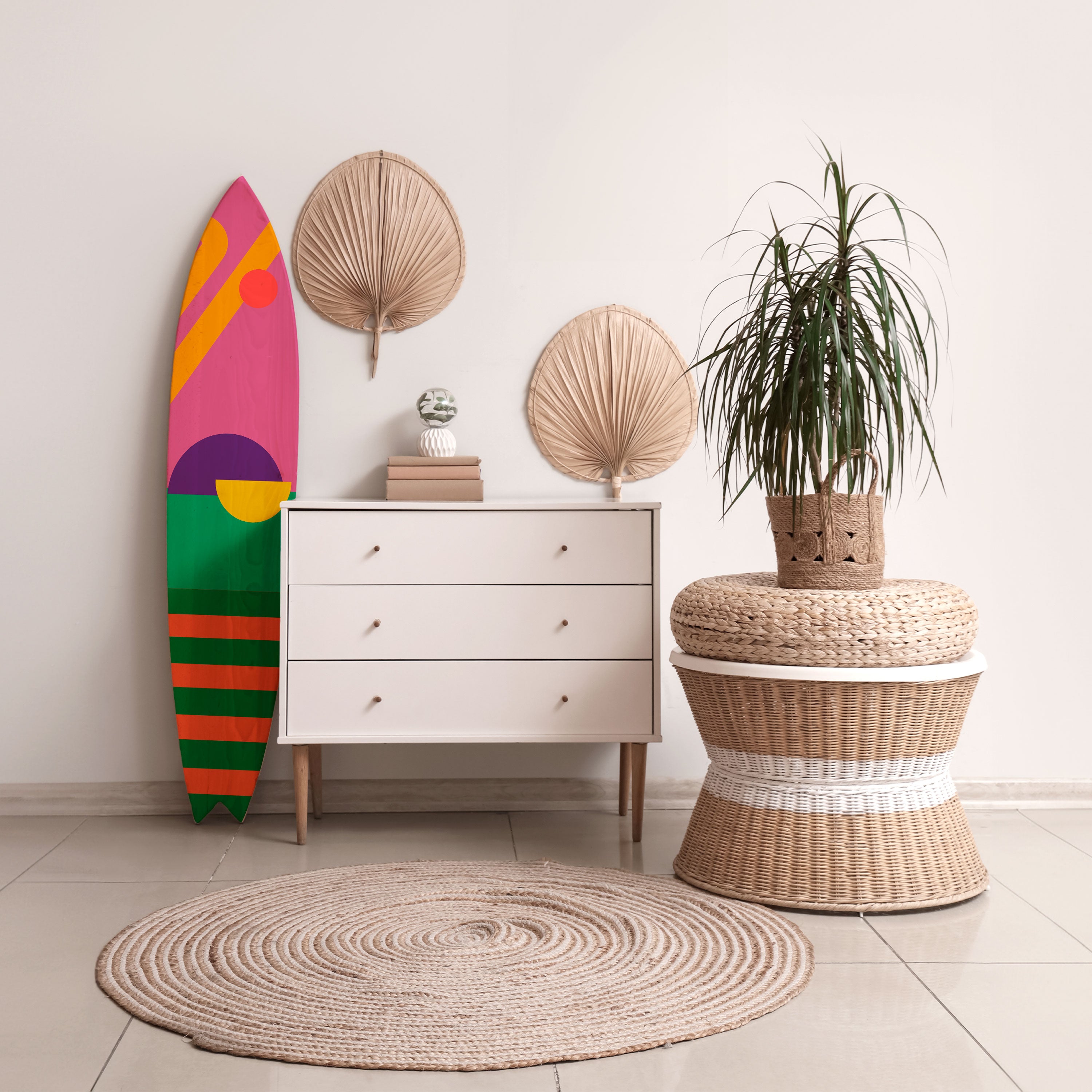 VIVID DREAMS Painel Decorativo Prancha de Surf